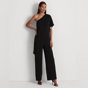 Cape Georgette One-Shoulder Jumpsuit
Lauren
